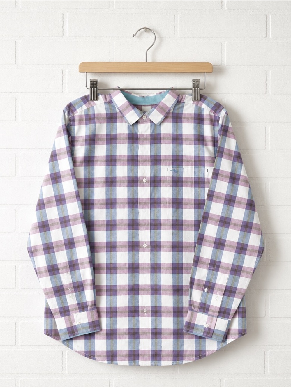 Tommy Bahama Island Zone Linen Blend Shirt Plaid Long Sleeve XL Blue Purple